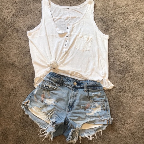 Free People Tops - FREE PEOPLE • WHITE • COTTON • TANK
